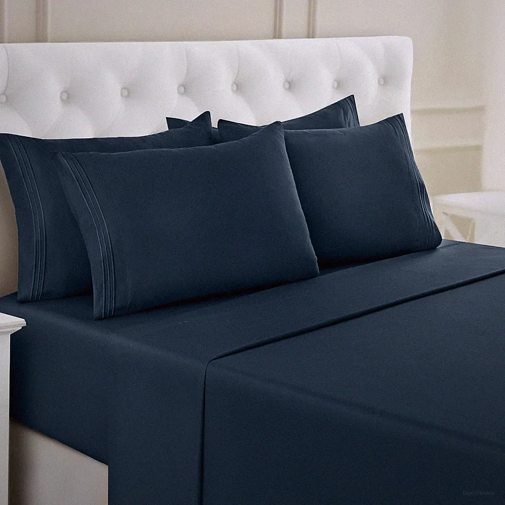 1800 Series 6-Piece Bed Sheet Set Soft Deep Pocket Twin King Queen Full Sheets